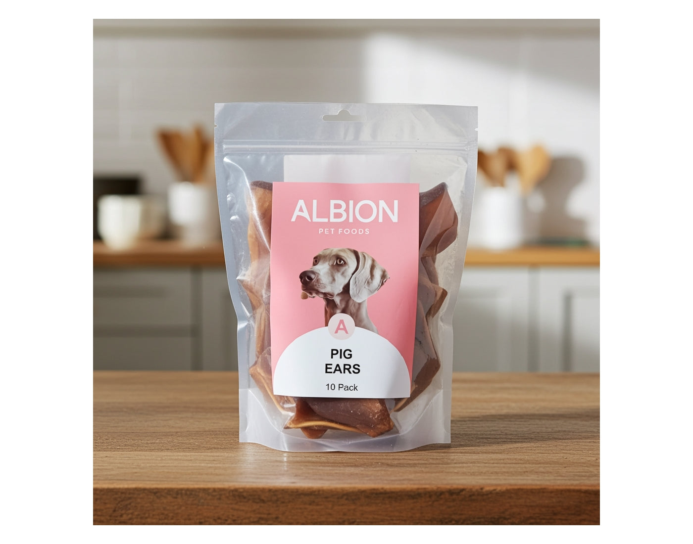 Albion Pet Foods - Air-Dried Pure Pig Ears (10 Pack) - Buy Online SPR Centre UK