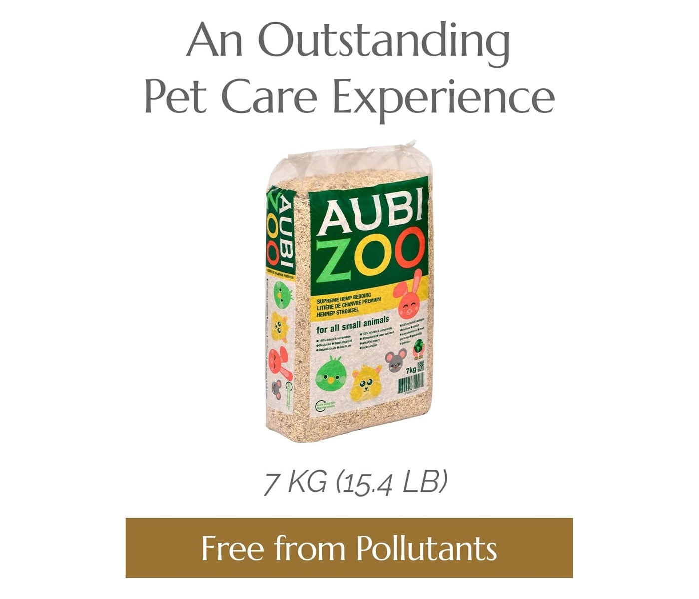 Aubizoo Hemp Bedding for Chickens & Small Animals 7kg - Buy Online SPR Centre UK