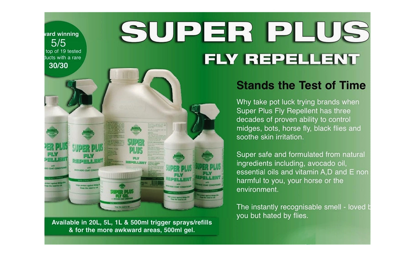 Barrier Super Plus Fly Repellent Gel | Horse Care - Buy Online SPR Centre UK