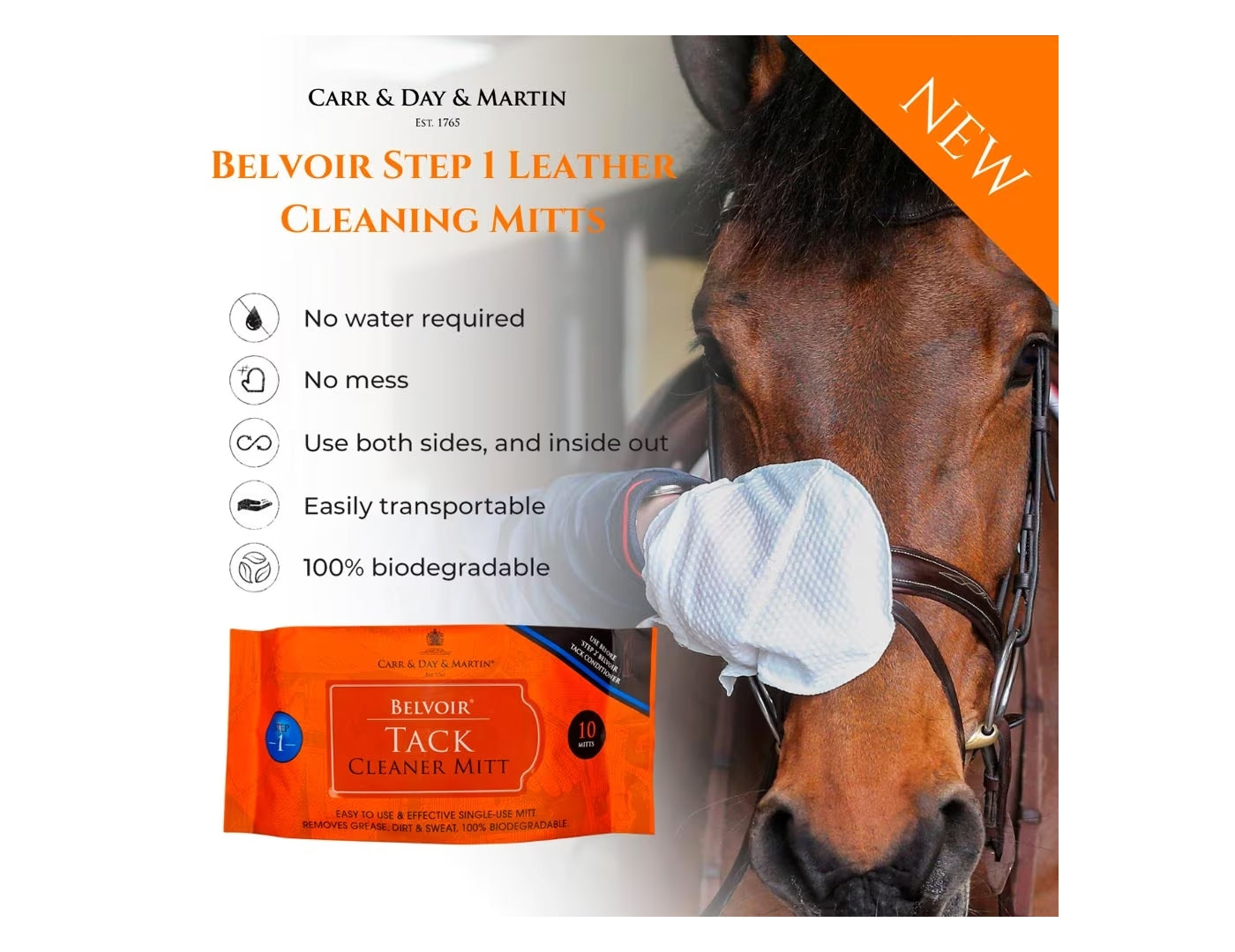Belvoir Tack Cleaner Mitts (Pack of 10) | Leather Care - Buy Online SPR Centre UK