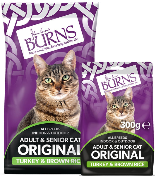 Burns - Original Adult/Senior Cat Food (Turkey & Brown Rice) - Buy Online SPR Centre UK