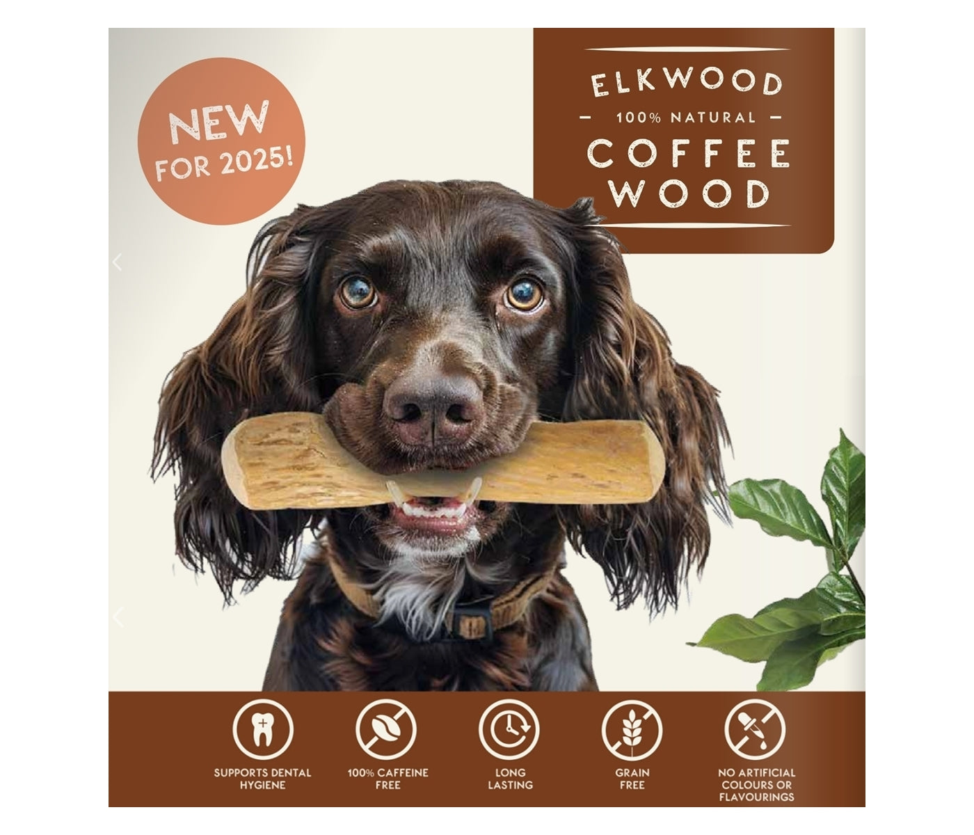 Elkwood - Coffee Wood Double Rope Dog Toy - Buy Online SPR Centre UK