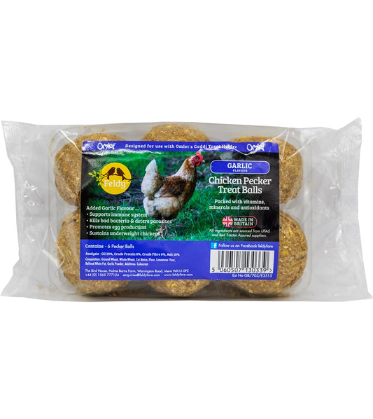 Feldy - Chicken Pecker Balls (Garlic Flavour) - 6 Pack