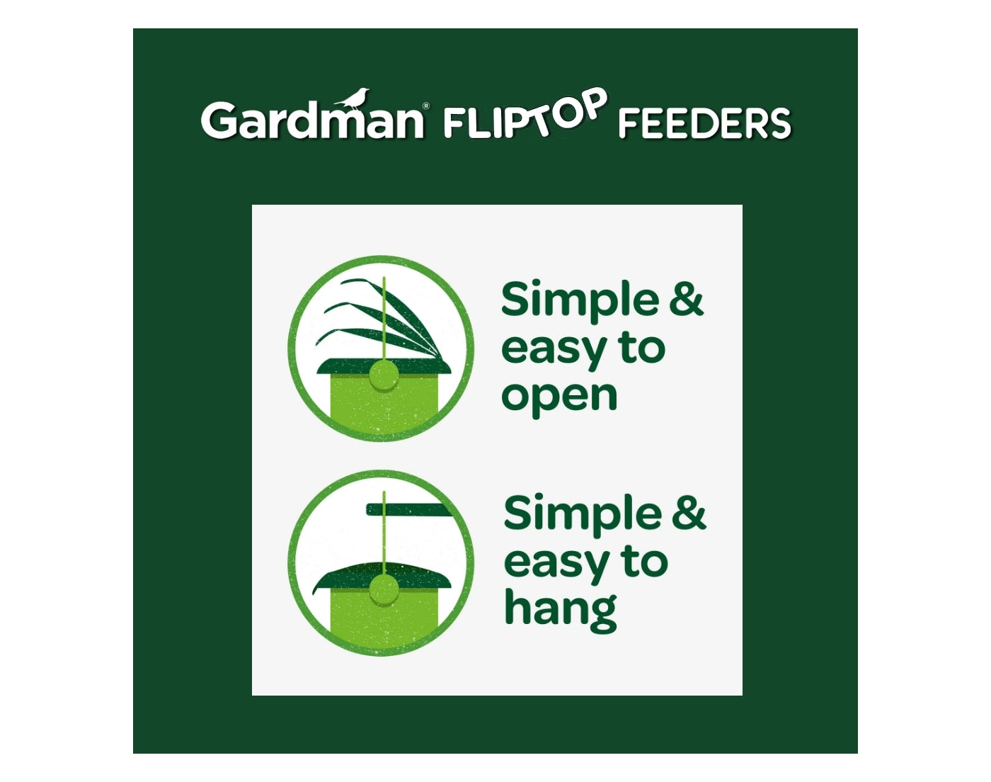 Gardman - Flip Top Seed Feeder (Large) | Wild Bird Feeder - Buy Online SPR Centre UK