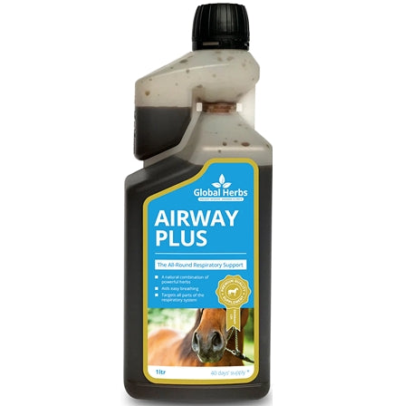 Global Herbs Airway Plus Liquid 1 litre | Horse Supplement - Buy Online SPR Centre UK