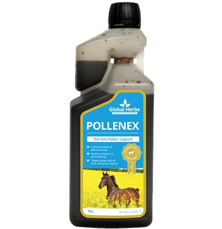 Global Herbs Pollenex Liquid 1 litre | Horse Supplement - Buy Online SPR Centre UK
