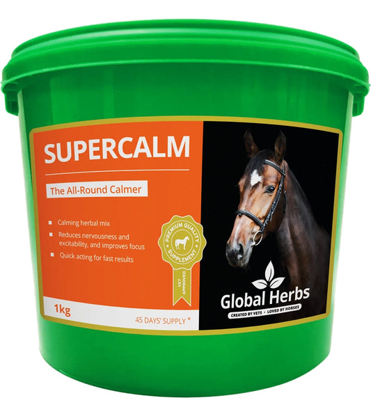 Global Herbs Supercalm 1kg | Horse Calming Supplement - Buy Online SPR Centre UK