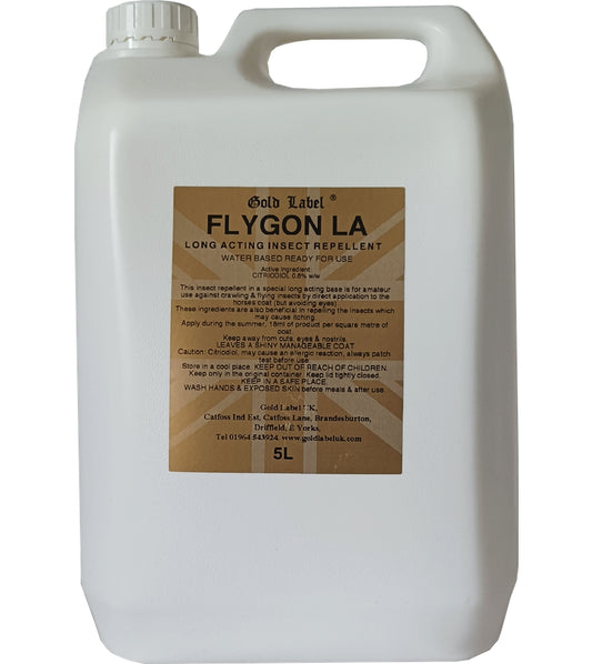 Gold Label Flygon LA - 5 litre Refill | Equine Insect Repellent - Buy Online SPR Centre UK