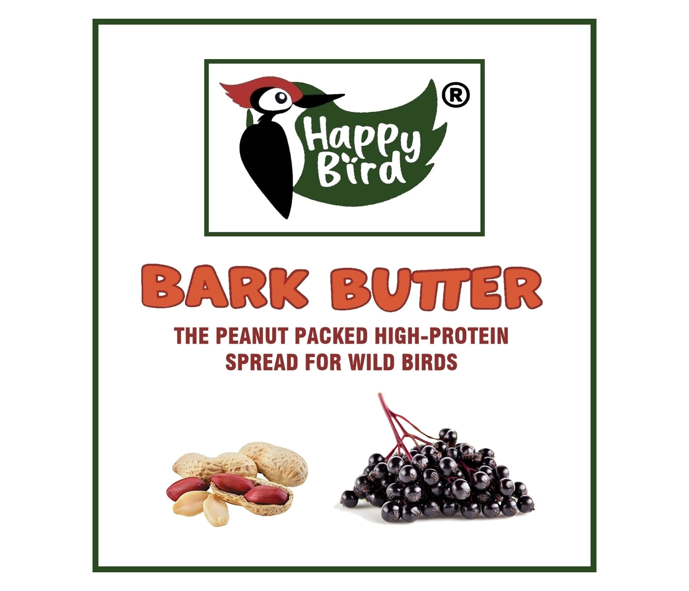 Happy Bird - Bark Butter (Peanut & Berries) 500g - Buy Online SPR Centre UK