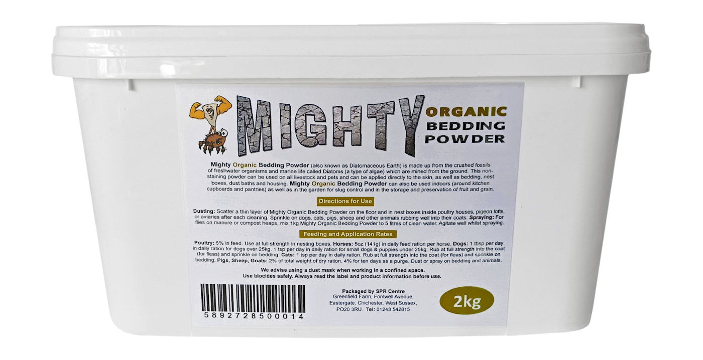 Mighty Organic Bedding Powder (Diatomaceous Earth) - Buy Online SPR Centre UK