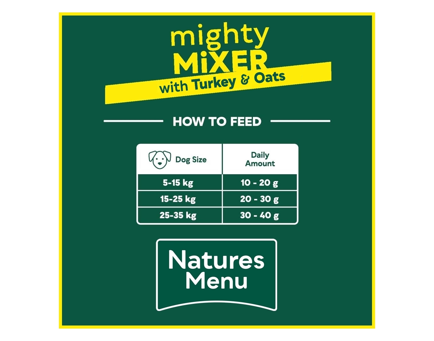 Natures Menu - Mighty Mixer with Turkey & Oats - Buy Online SPR Centre UK