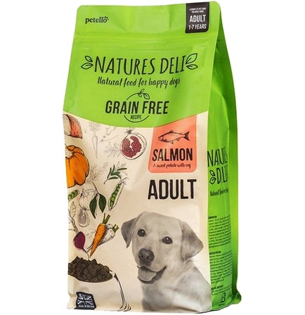 Natures Deli Adult Grain Free Salmon & Sweet Potato Dog Food 2kg - Buy Online SPR Centre UK