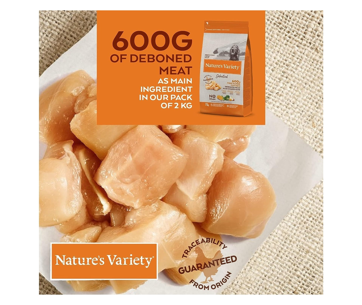 Natures Variety - Selected Free Range Chicken for Adult Dogs - 2kg