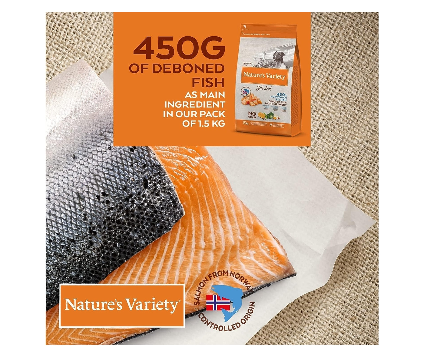 Natures Variety - Selected Norwegian Salmon for Mini Adult Dogs - Buy Online SPR Centre UK