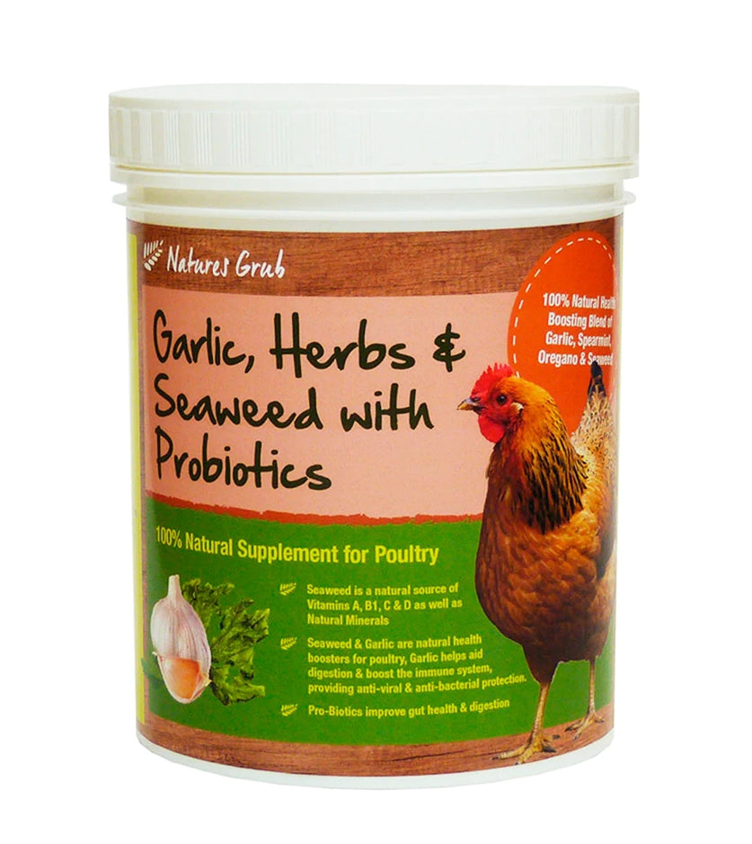 Natures Grub - Garlic, Herbs & Seaweed with Probiotics - for Poultry - Buy Online SPR Centre UK