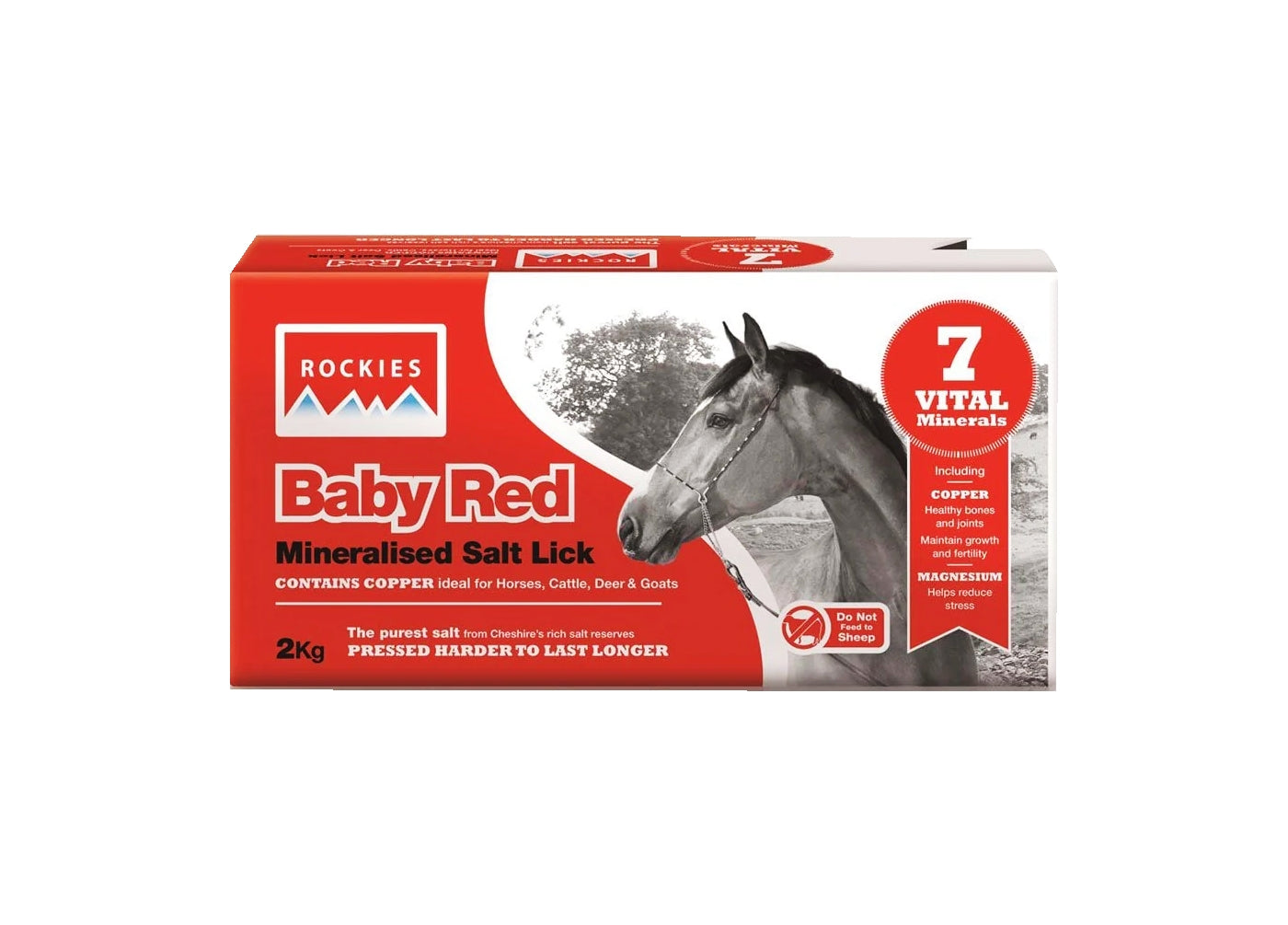 Rockies - Baby Red Mineralised Salt Lick for Horses - Buy Online SPR Centre UK
