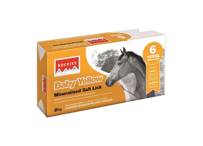 Rockies - Baby Yellow Mineralised Salt Lick for Horses - Buy Online SPR Centre UK