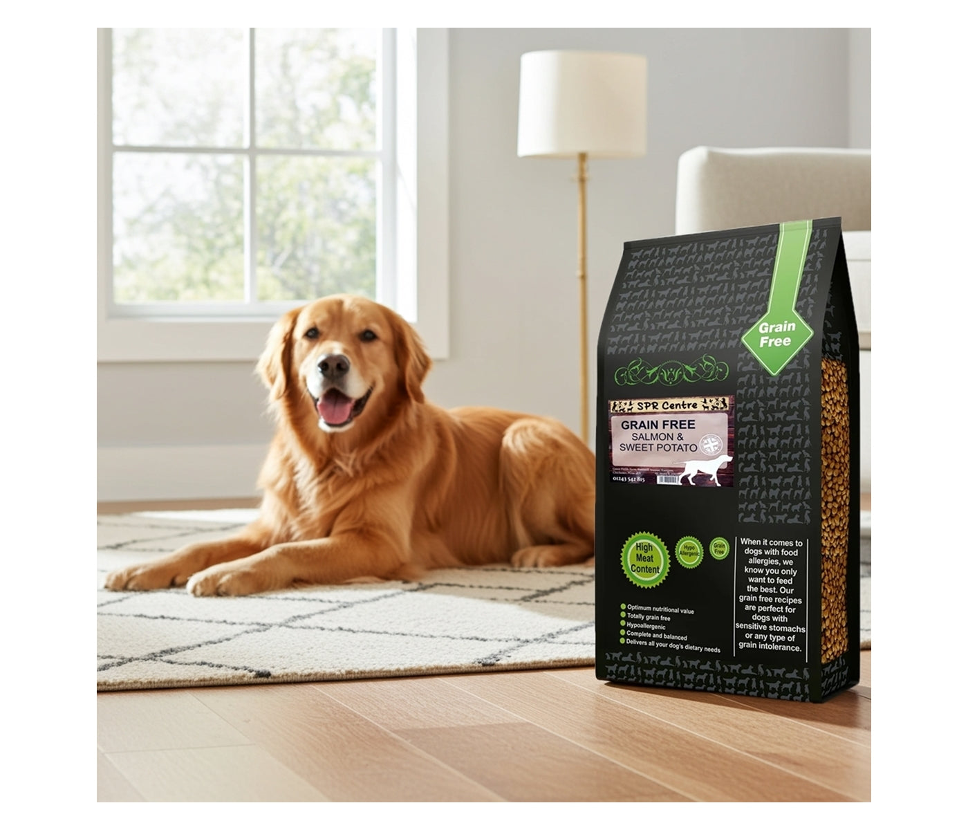 SPR - Grain Free Salmon & Sweet Potato Dog Food - Buy Online SPR Centre UK