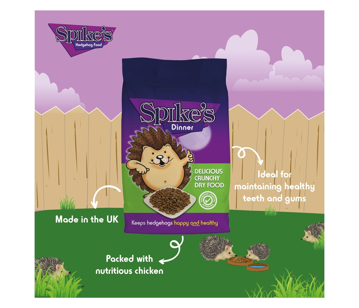 Spike's - Crunchy Dry Hedgehog Food 650g - Buy Online SPR Centre UK