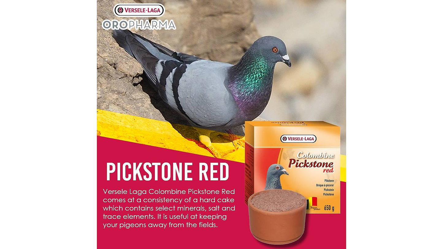 Versele-Laga - Colombine Pickstone Red (Pigeon Supplement) - 5 x 650g +1 FREE!