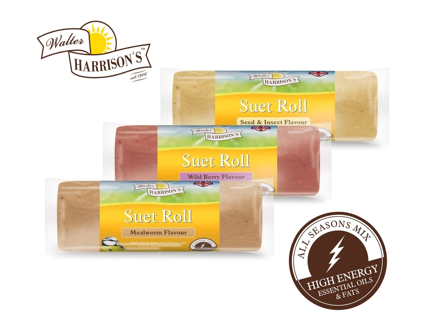 Walter Harrison’s - Suet Roll Mealworm Flavour - Buy Online SPR Centre UK