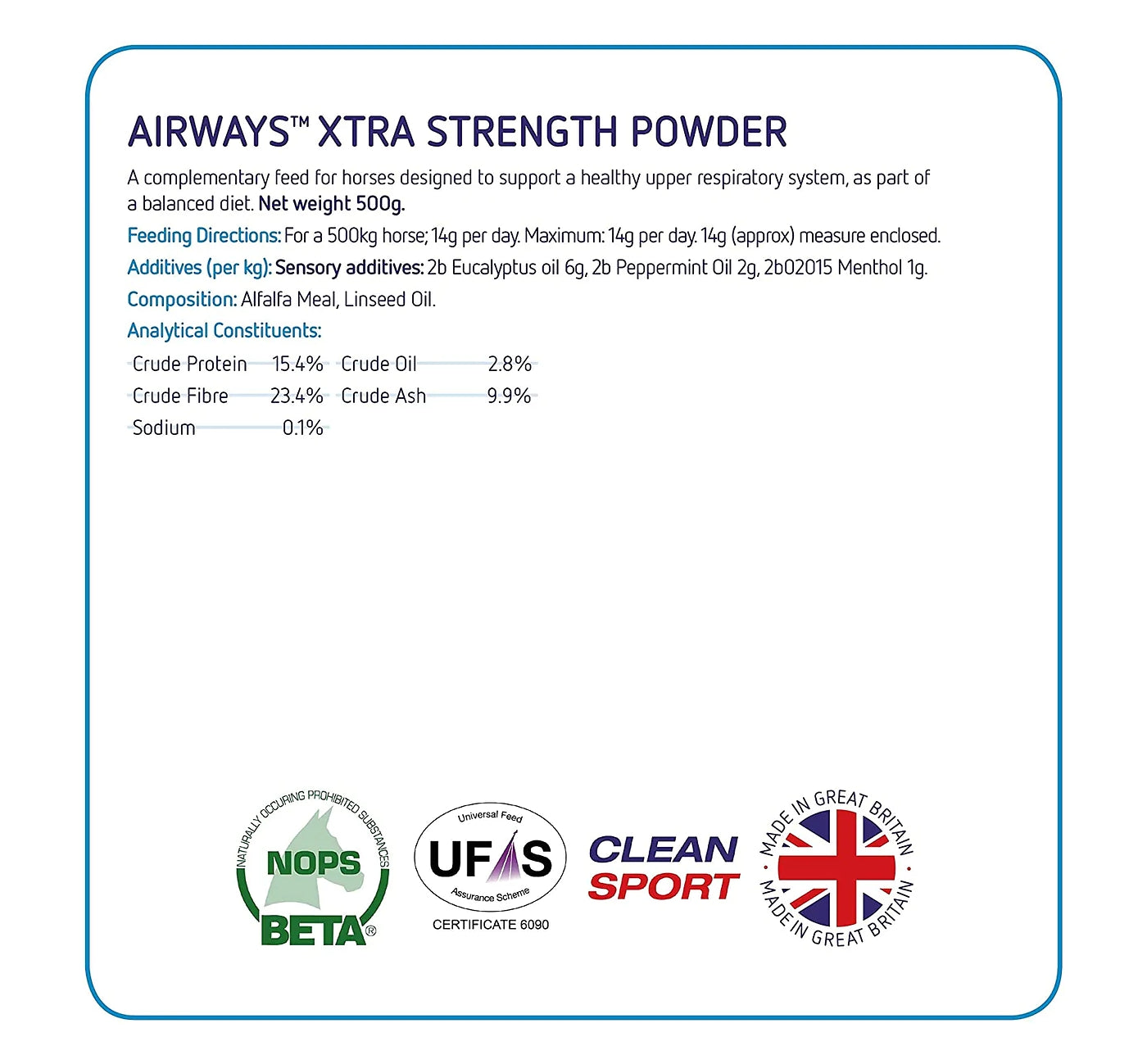 Equine America Airways Xtra Strength Powder - Buy Online SPR Centre UK