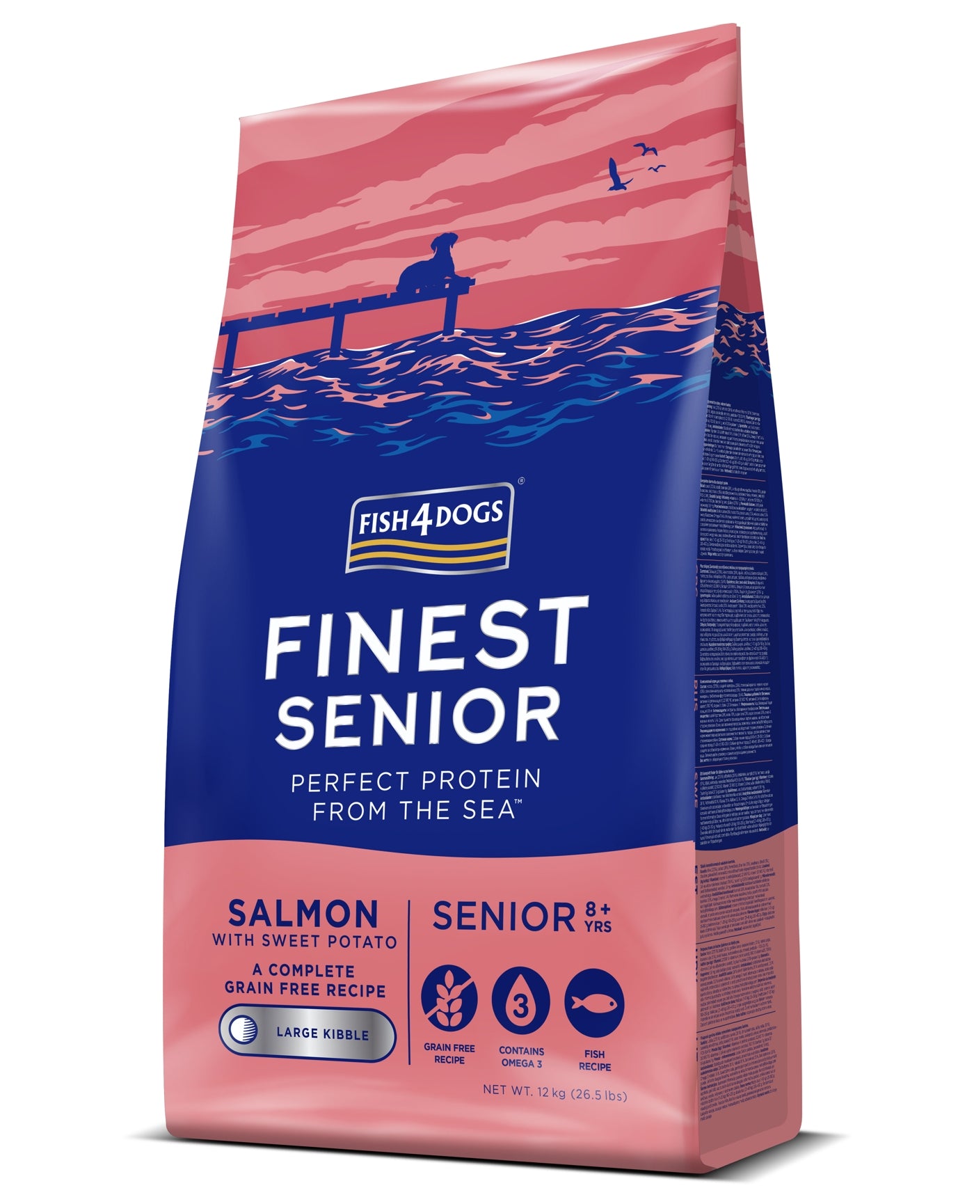 Fish4Dogs - Finest Senior Salmon and Sweet Potato (Large Kibble) - 1.5kg