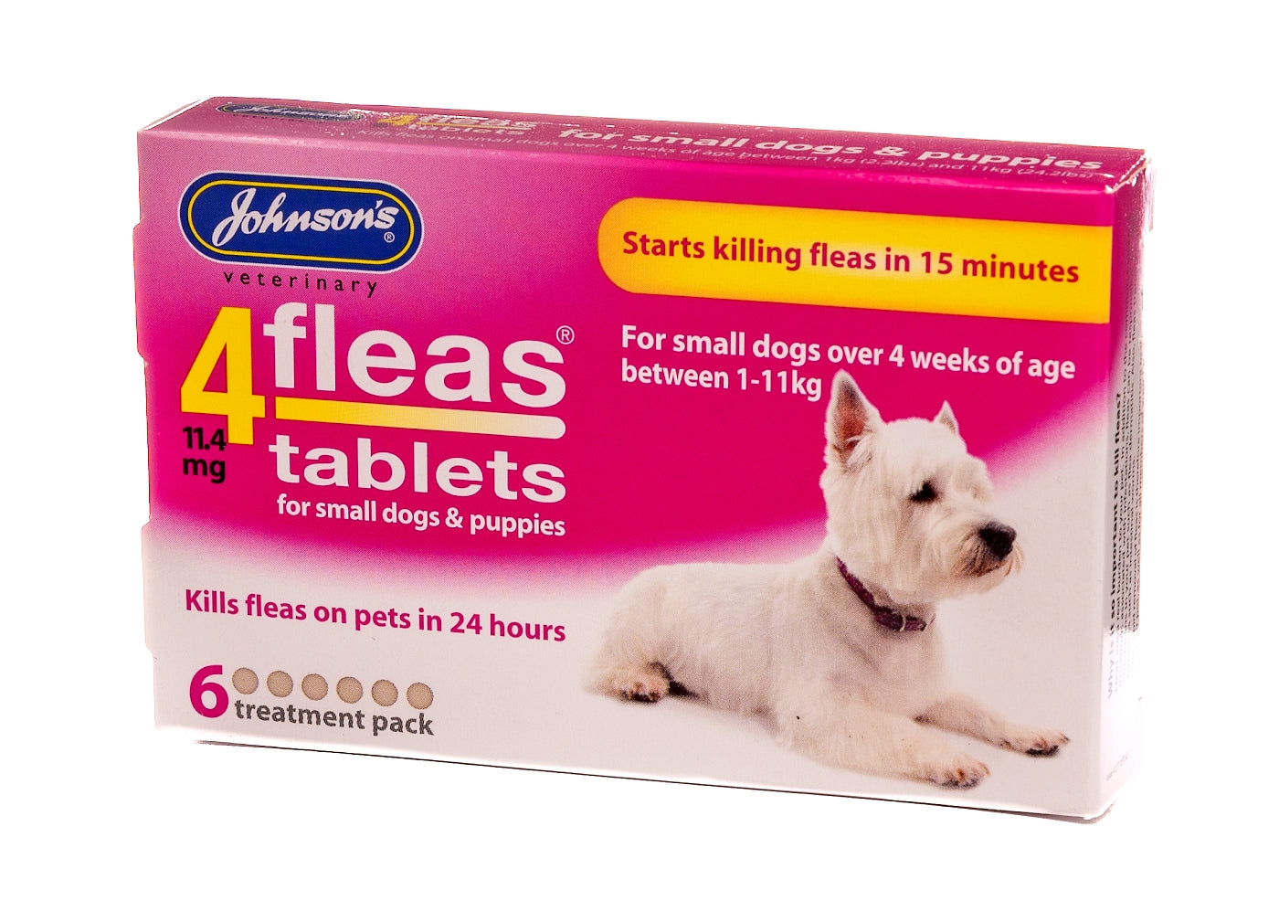 Johnson's - 4fleas Tablets for Puppies and Small Dogs - 6 x tablets