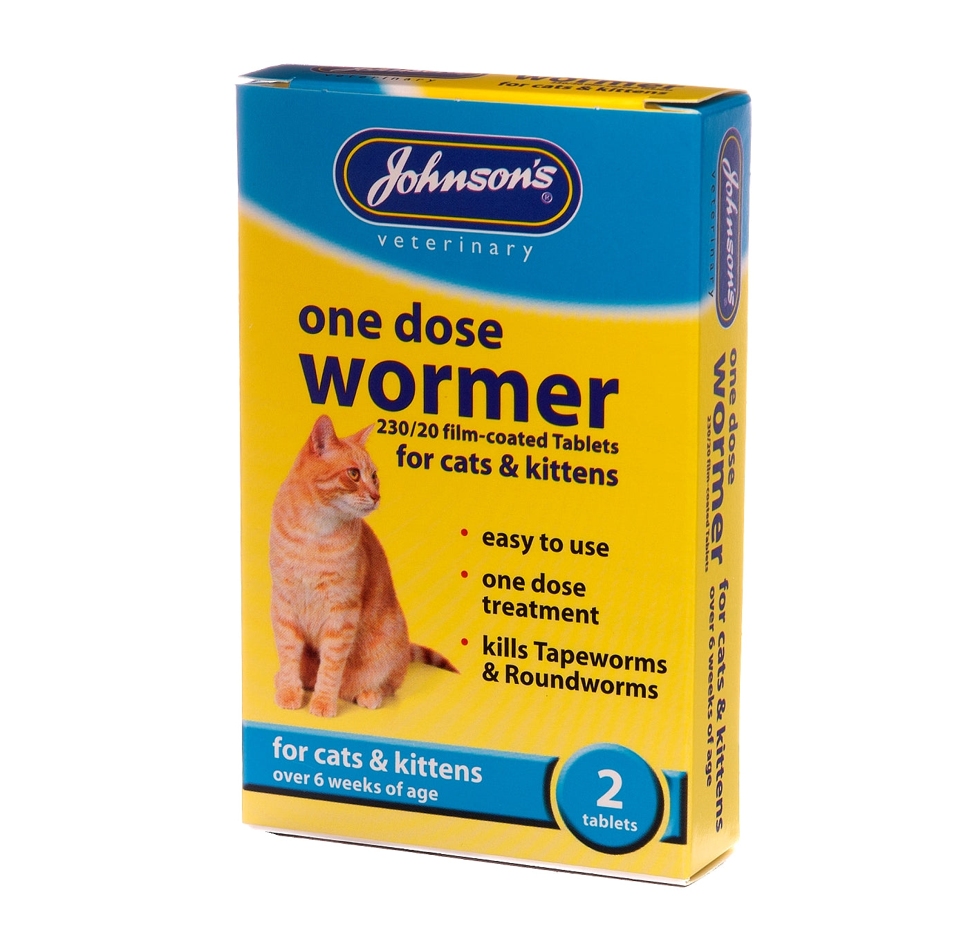 Johnson's - One Dose Wormer Cats and Kittens (2 x Tablets)