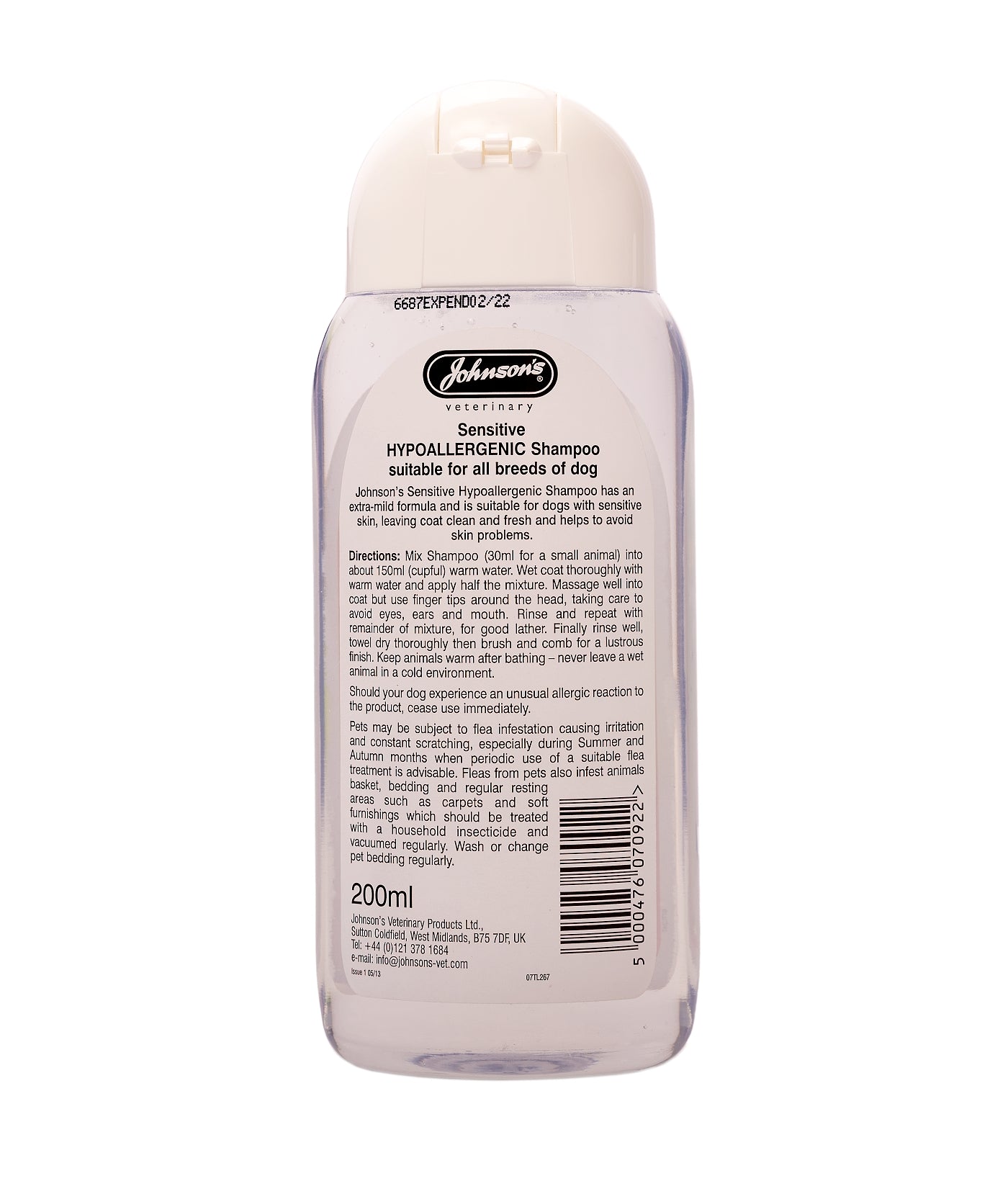 Johnson's - Sensitive Hypoallergenic Shampoo for Dogs - 200ml