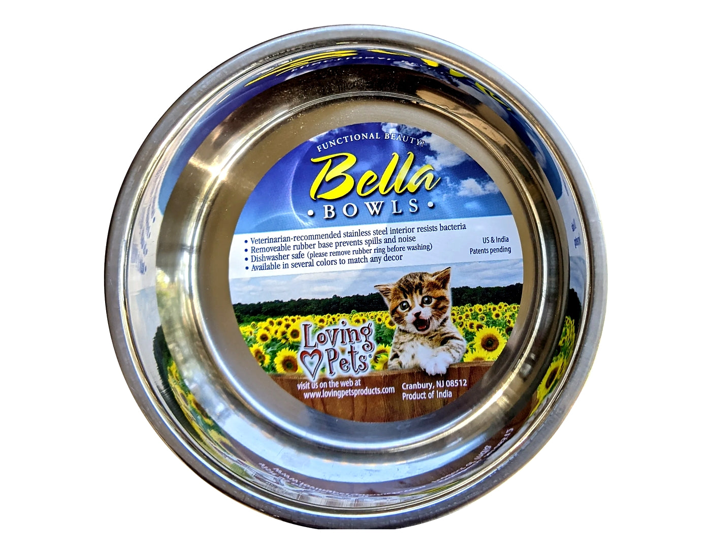 Loving Pets - Metallic Bella Cat Bowl (Fish Skeleton) Ocean Blue - Buy Online SPR Centre UK