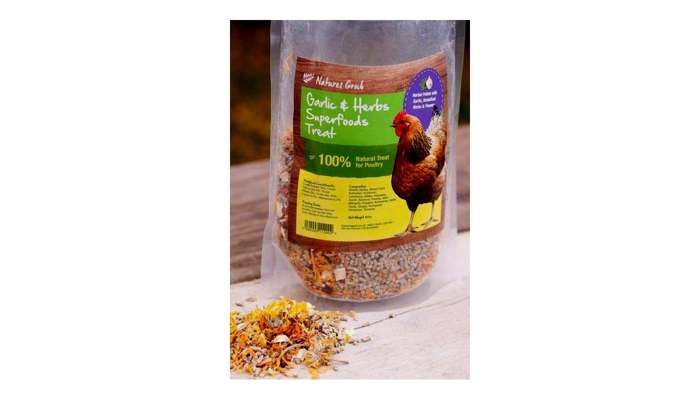 Natures Grub - Garlic & Herb Superfoods Poultry Treat - Buy Online SPR centre UK