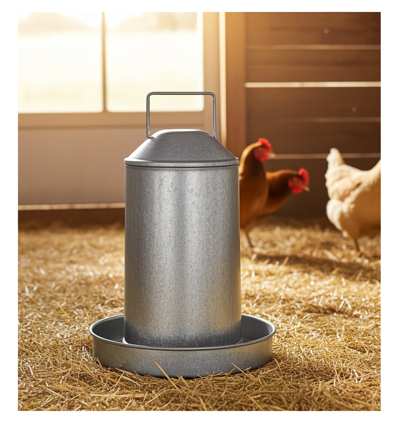 Heritage - 1 Gallon Galvanised Poultry Drinker - Buy Online SPR Centre UK