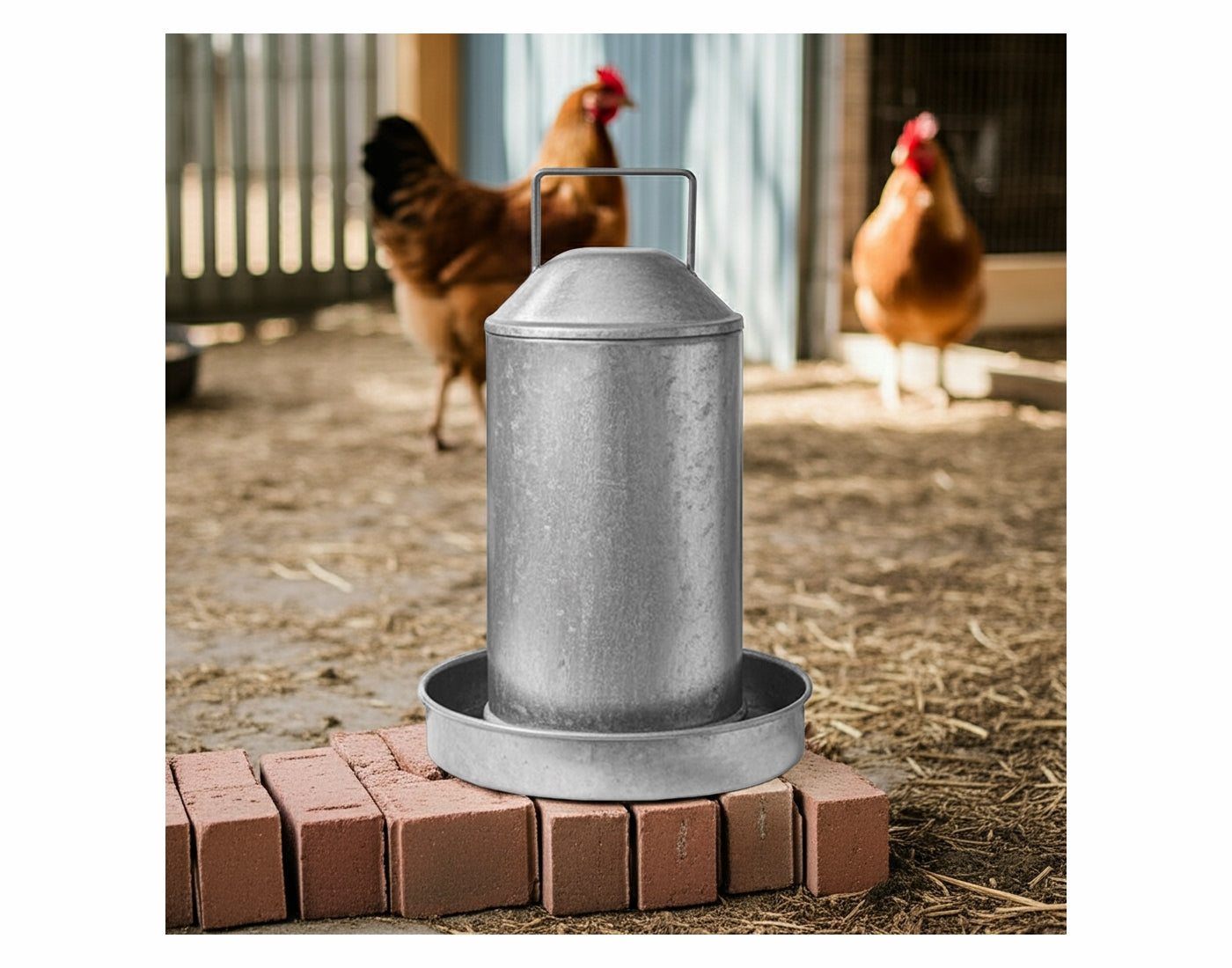 Heritage - 1 Gallon Galvanised Poultry Drinker - Buy Online SPR Centre UK