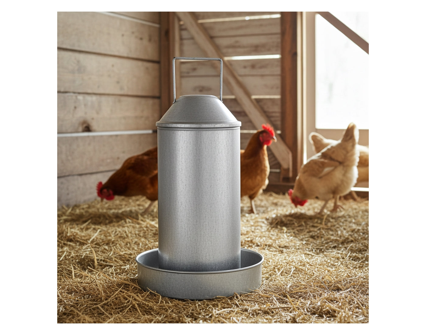 Heritage - 3 Gallon Galvanised Poultry Drinker - Buy Online SPR Centre UK