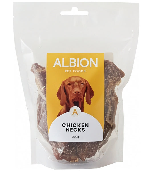 Albion Pet Foods - Air-Dried Chicken Necks | Natural Dog Treats - Buy Online SPR Centre UK