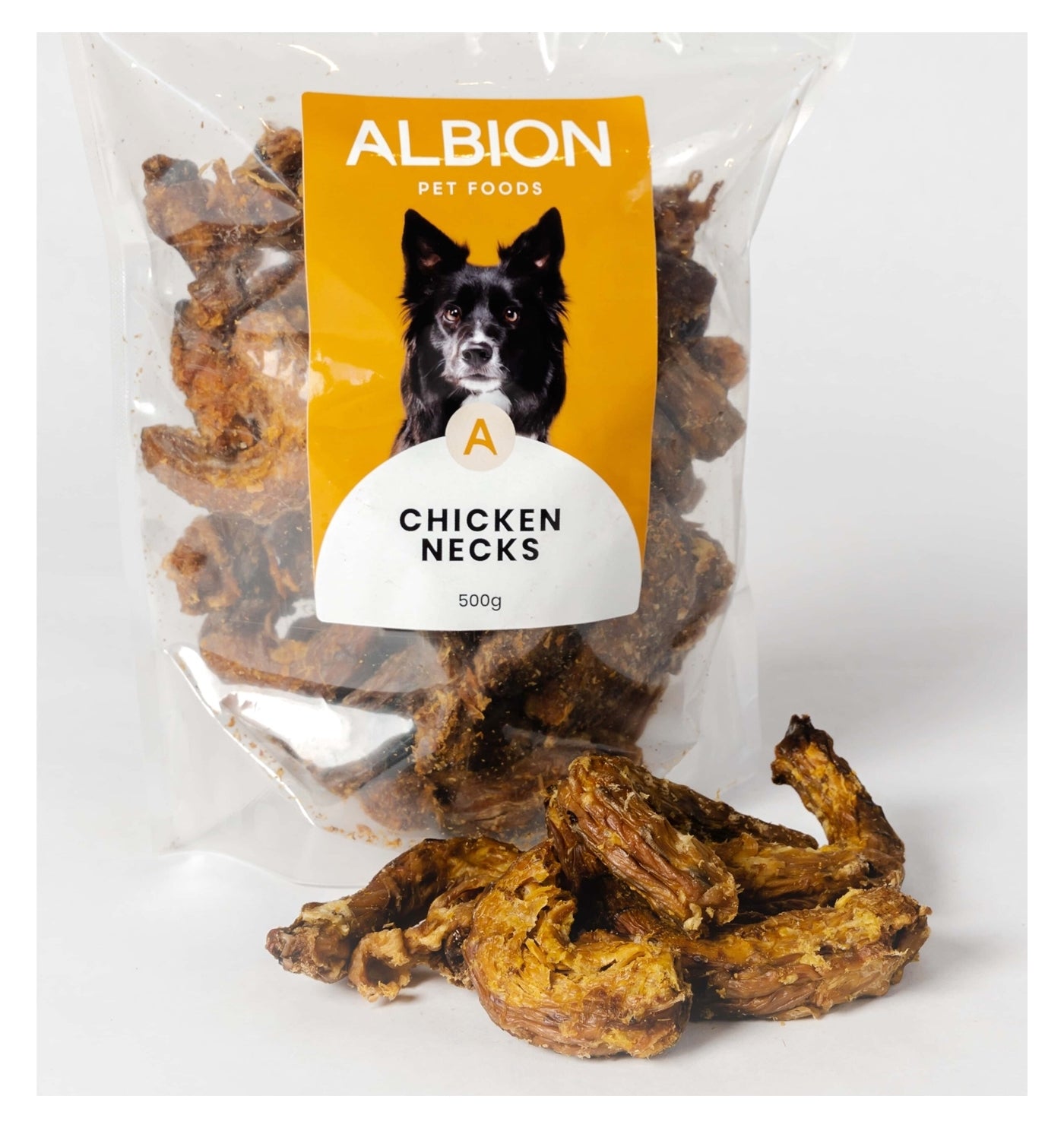 Albion Pet Foods - Air-Dried Chicken Necks | Natural Dog Treats - Buy Online SPR Centre UK