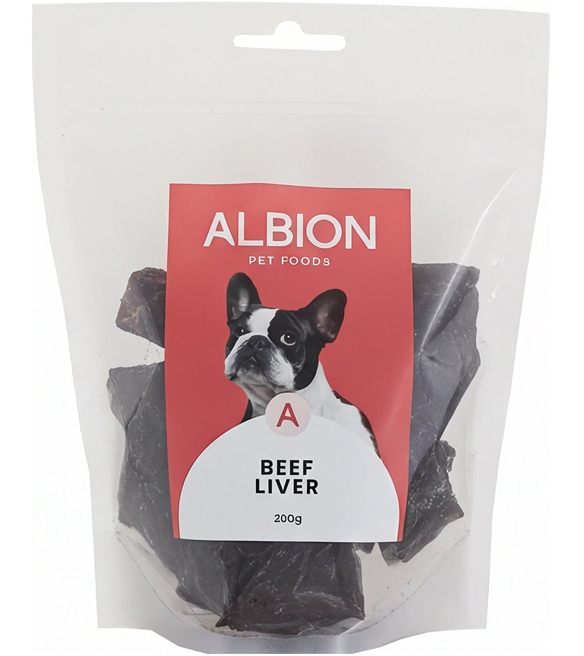 Albion Pet Foods - Air-Dried Beef Liver | Natural Dog Treat - Buy Online SPR Centre UK