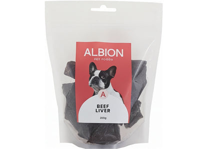 Albion Pet Foods - Air-Dried Beef Liver | Natural Dog Treat - Buy Online SPR Centre UK
