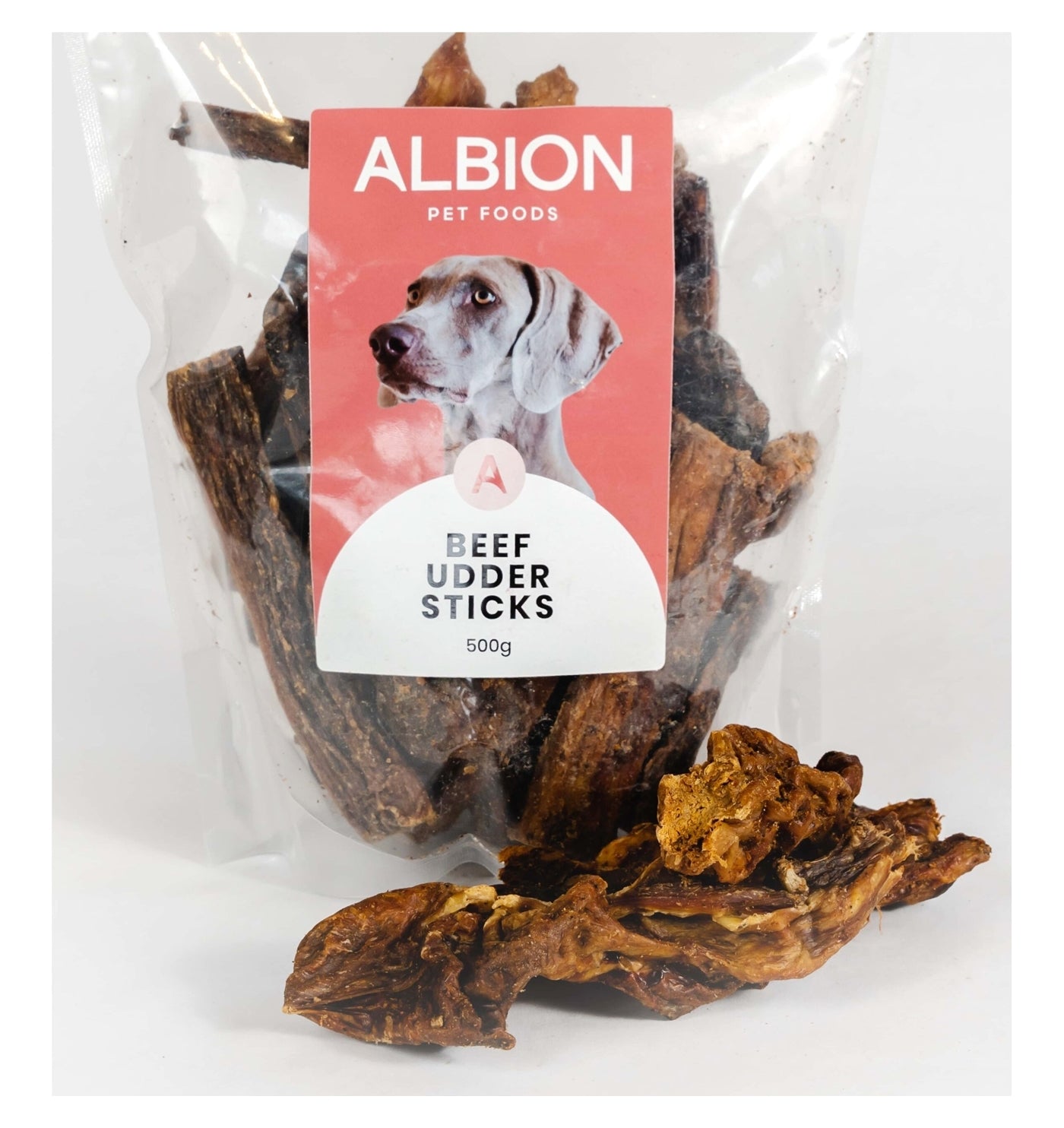 Albion Pet Foods - Air-Dried Beef Udder Sticks | Natural Dog Treat - Buy Online SPR Centre UK