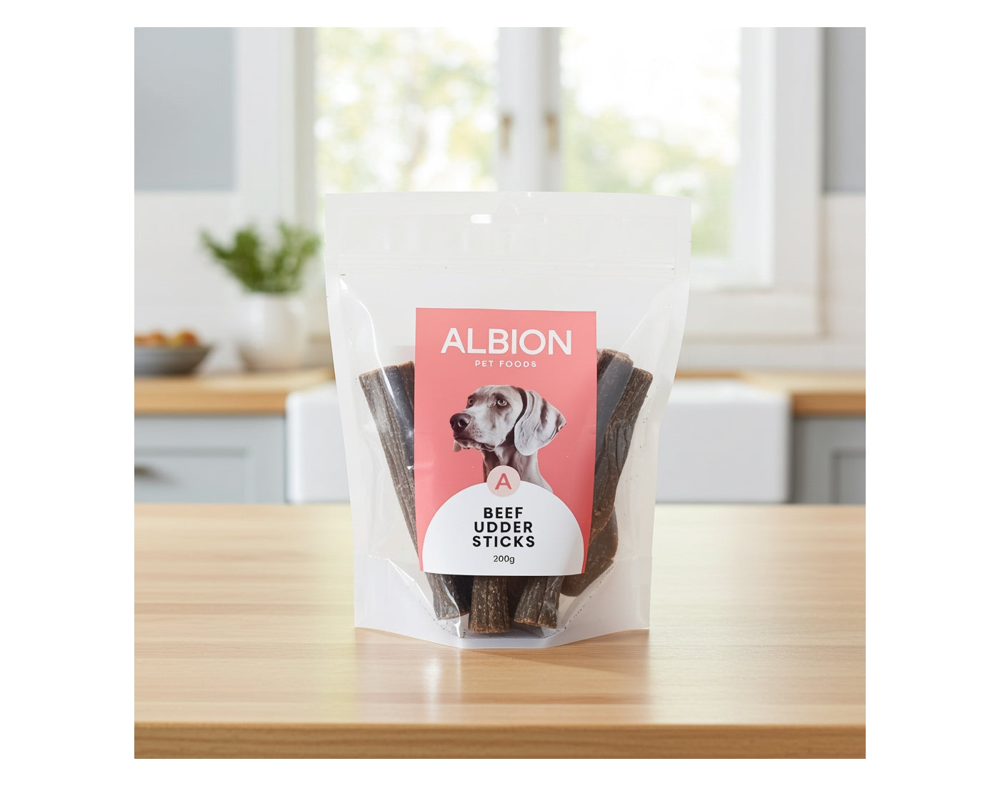 Albion Pet Foods - Air-Dried Beef Udder Sticks | Natural Dog Treat - Buy Online SPR Centre UK