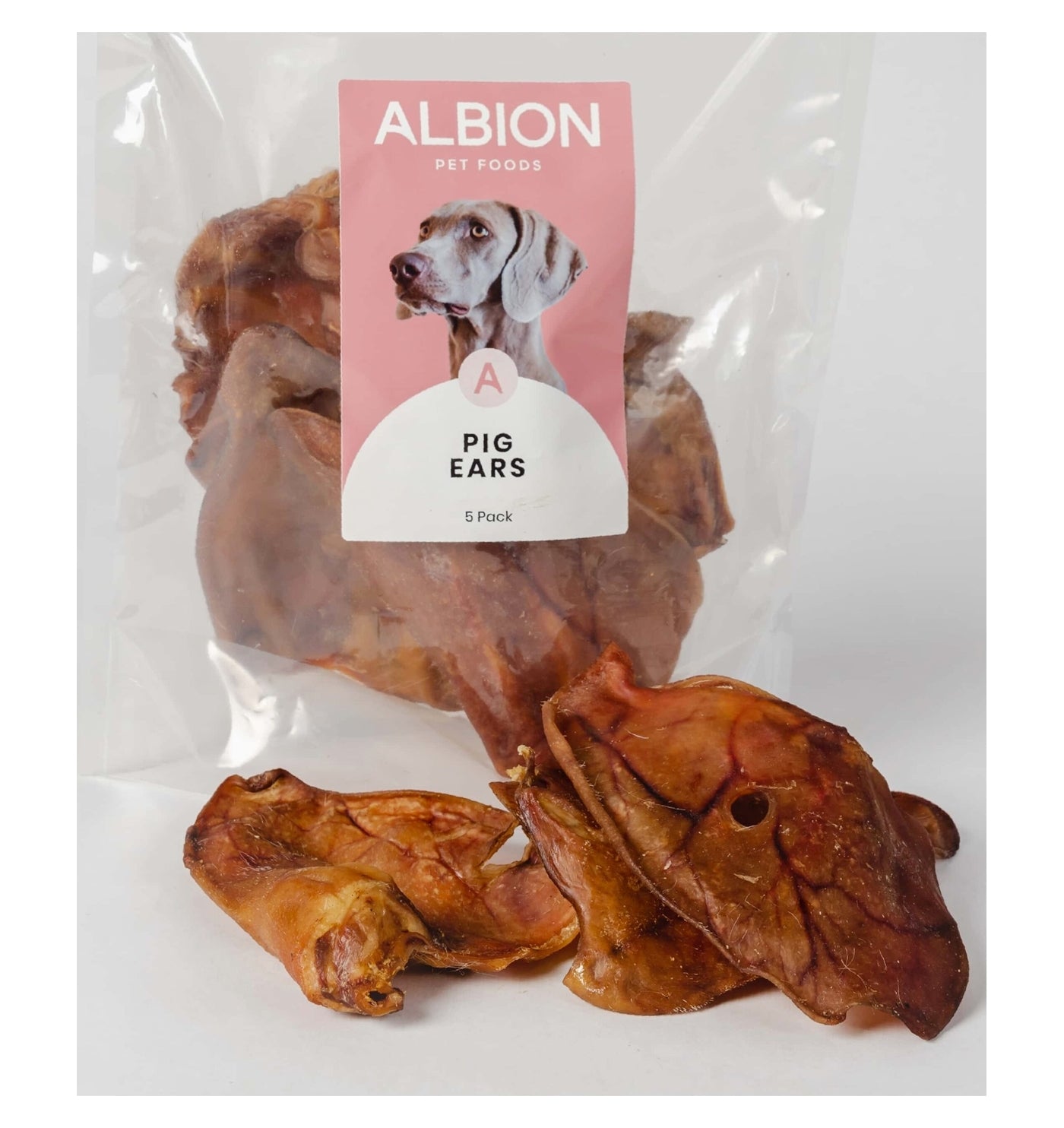 Albion Pet Foods - Air-Dried Pure Pig Ears (10 Pack) - Buy Online SPR Centre UK
