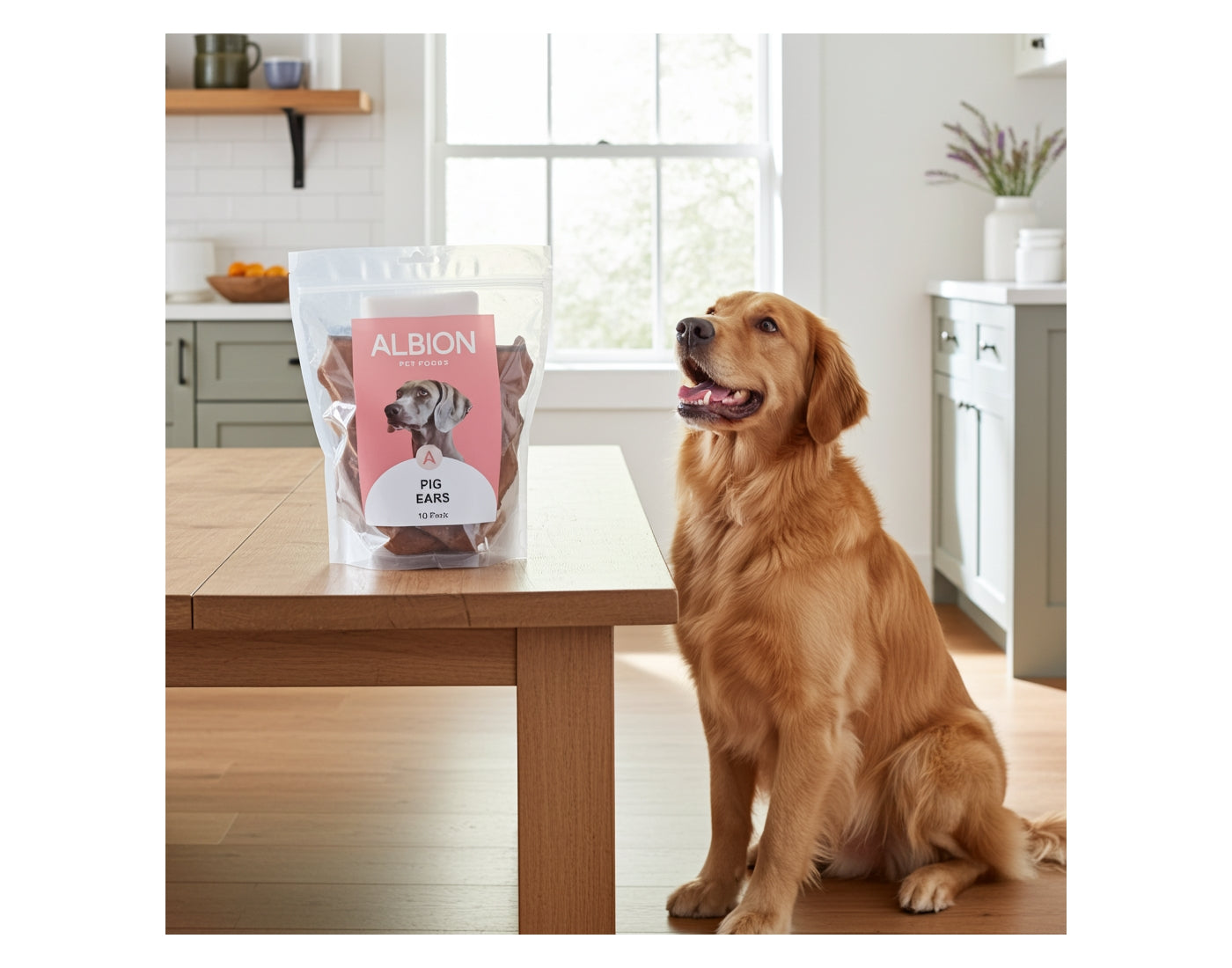 Albion Pet Foods - Air-Dried Pure Pig Ears (10 Pack) - Buy Online SPR Centre UK