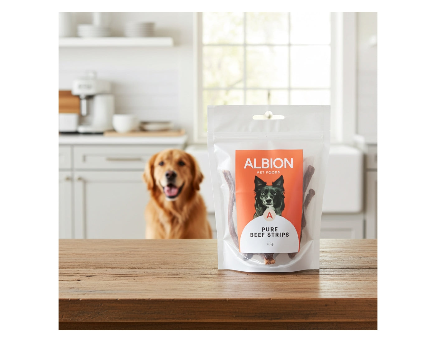 Albion Pet Foods - Air-Dried Pure Beef Strips - Buy Online SPR Centre UK