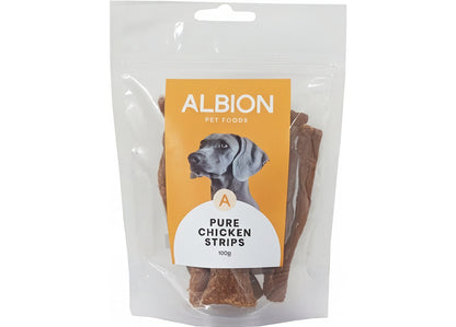 Albion Pet Foods - Air-Dried Pure Chicken Strips - Buy Online SPR Centre UK