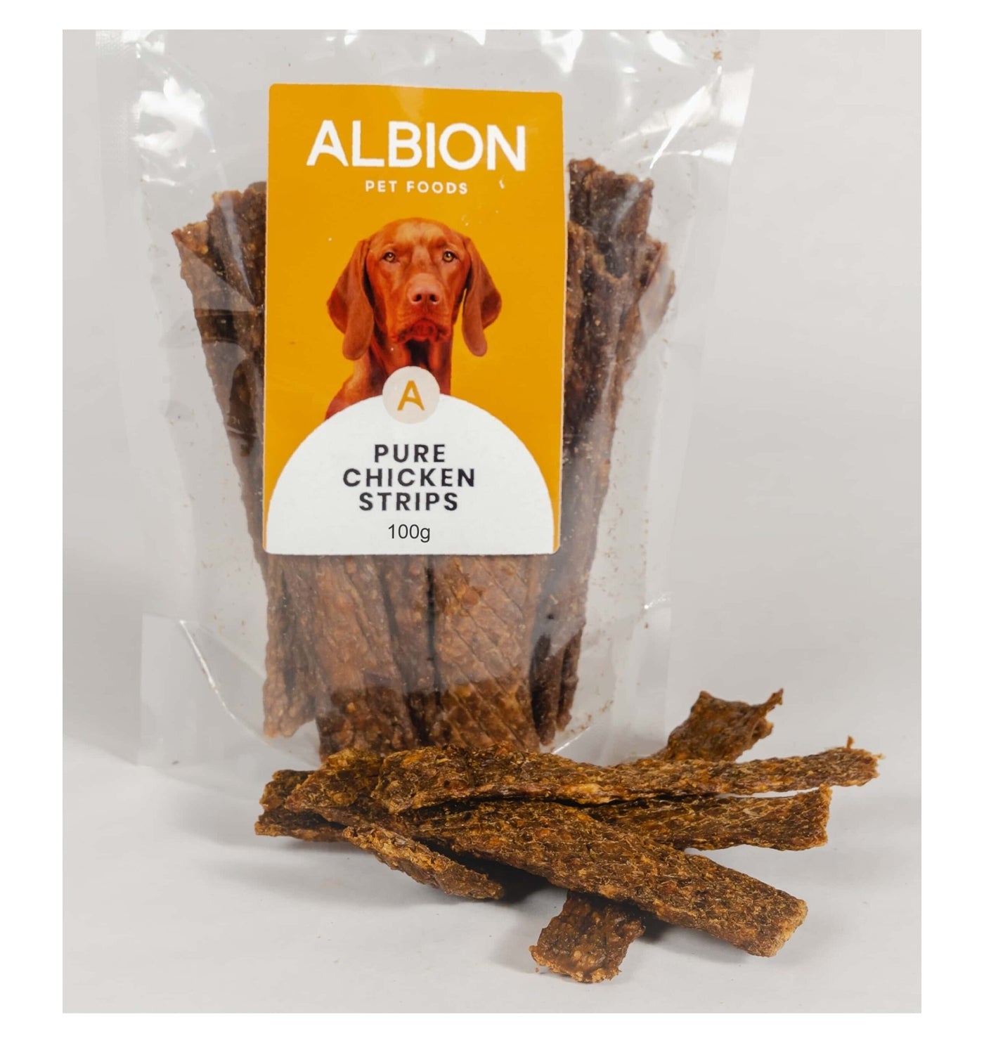 Albion Pet Foods - Air-Dried Pure Chicken Strips - Buy Online SPR Centre UK