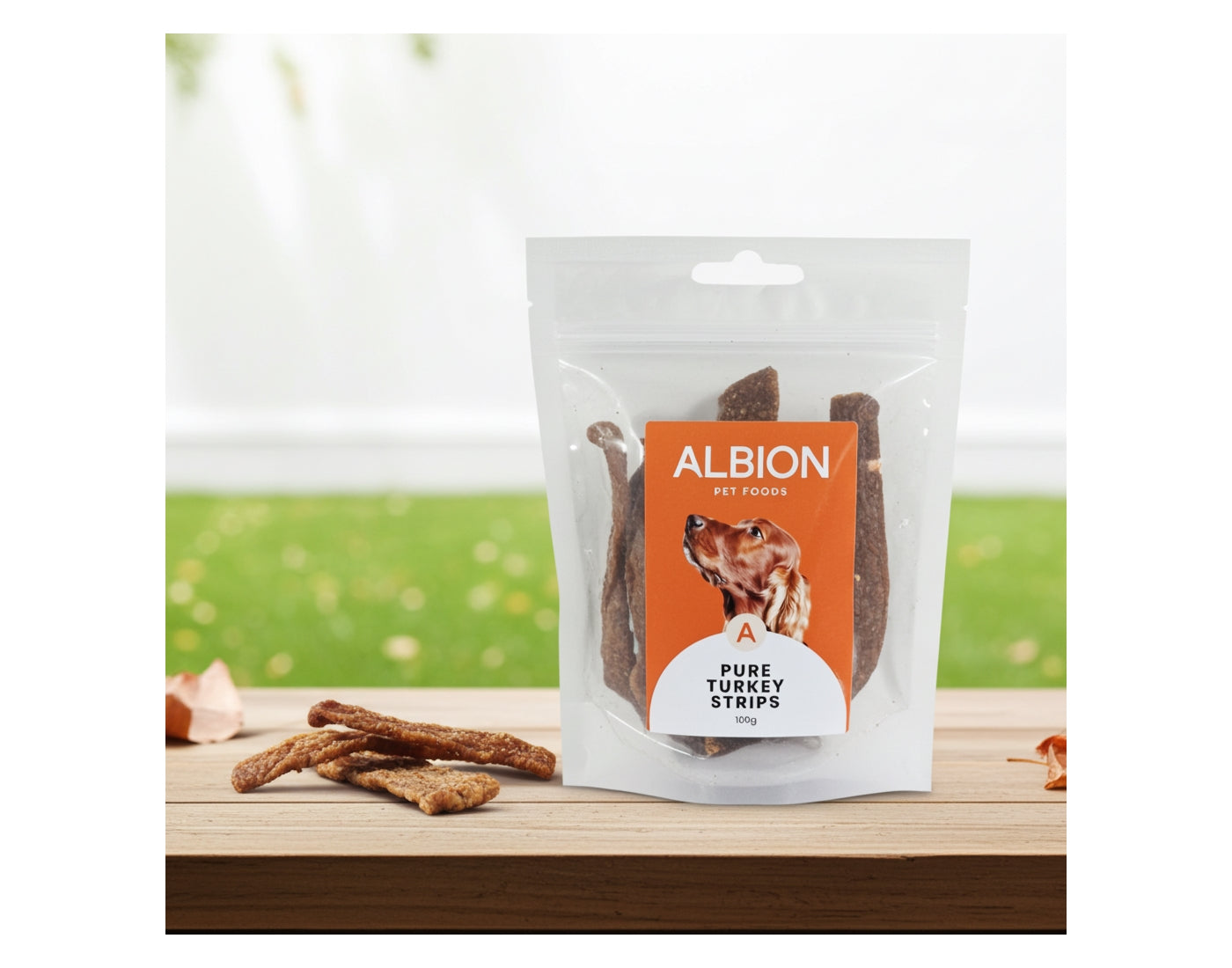 Albion Pet Foods - Air-Dried Pure Turkey Strips - Buy Online SPR Centre UK