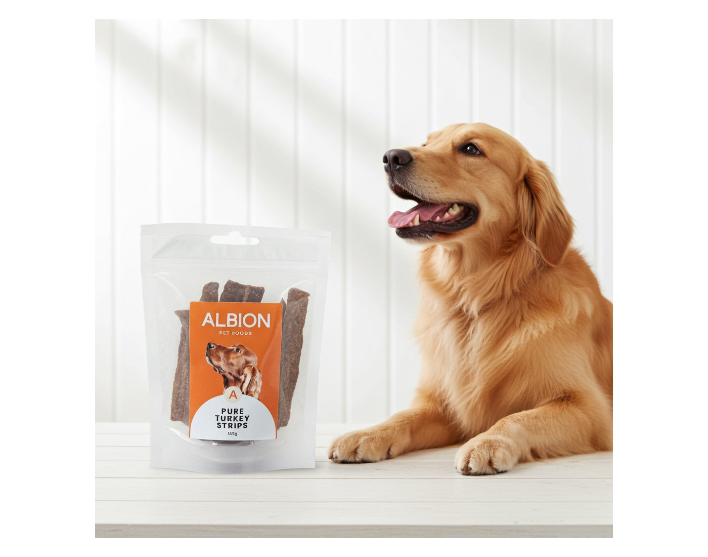 Albion Pet Foods - Air-Dried Pure Turkey Strips - Buy Online SPR Centre UK
