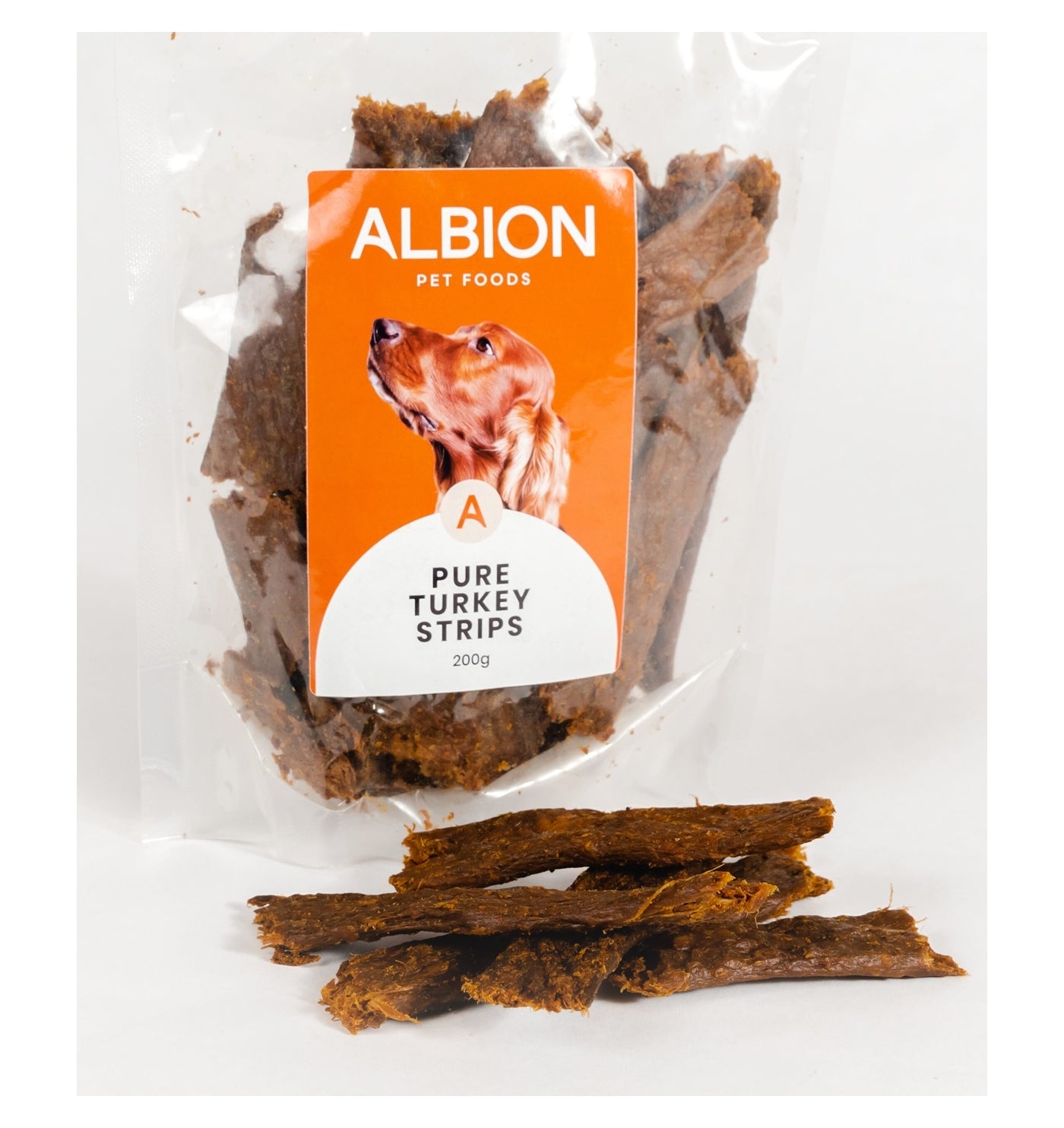 Albion Pet Foods - Air-Dried Pure Turkey Strips - Buy Online SPR Centre UK
