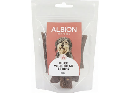 Albion Pet Foods - Air-Dried Pure Wild Boar Strips - Buy Online SPR Centre UK